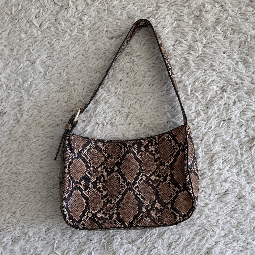 John Galt snake print shoulder bag